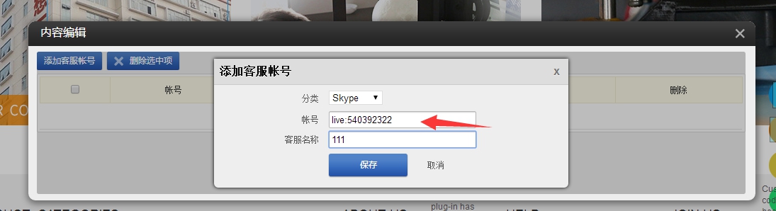 英文网站建设如何添加skype客服账号